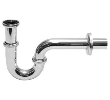Kromiran cevni sifon za umivalnik 5/4"", odtok 32 mm