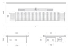 shumee Talni električni kanalni radiatorski grelec višine 100 mm, dolžine 180 cm