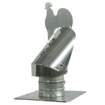 shumee 300 mm dimniška kapa z zasnovo proti vleki navzdol, odvod dimnih plinov z dodatno strešno ploščo