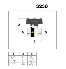 shumee 3/4” kroglični ventil z vgrajenim povratnim ventilom