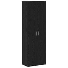 Vidaxl Predalnik Črni hrast 60 x 35 x 180 cm Konstruiran les