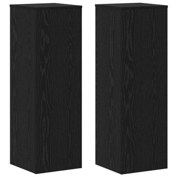 Vidaxl Stojalo za rastline 2 pcs Črni hrast 33 x 33 x 100 cm