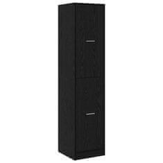 Vidaxl Apotekarska omarica Črni hrast 40 x 41 x 174.5 cm