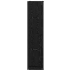 Vidaxl Apotekarska omarica Črni hrast 40 x 41 x 174.5 cm