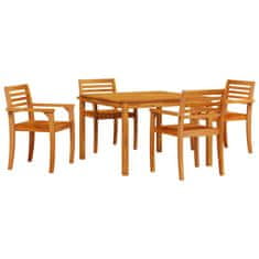 Vidaxl Vrtni jedilni set 5 pcs Rjava 110 x 110 x 75 cm