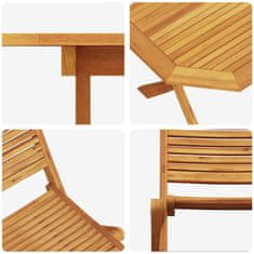 Vidaxl Zunanja jedilna garnitura 7 pcs Rjava 135 x 85 x 75 cm