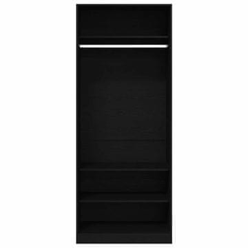 Vidaxl Garderobna omara Umetni hrast 80 x 50 x 200 cm Konstruiran les