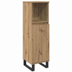 Vidaxl Komplet pohištva za kopalnico 3 pcs Rjava 30 x 30 x 180 cm