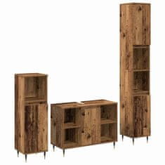 Vidaxl Komplet pohištva za kopalnico 3 pcs Star les 30 x 30 x 180 cm