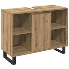 Vidaxl Komplet pohištva za kopalnico 3 pcs Rjava 30 x 30 x 180 cm