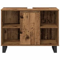 Vidaxl Komplet pohištva za kopalnico 3 pcs Rjava 30 x 30 x 180 cm