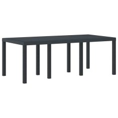 Vidaxl Vrtny jedilni set 7 pcs Antracit 200 x 100 x 73 cm Polipropilen