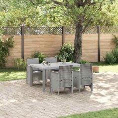Vidaxl Vrtni jedilni set 5 pcs Svetlo siva 150 x 100 x 73 cm