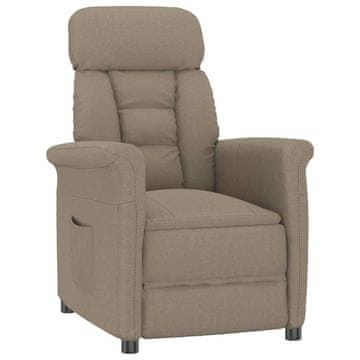 Vidaxl Reclinerska stolica taupe Taupe 70.5 x 96.5 x 95 cm Poliester