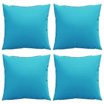 Vidaxl Blazine za metanje 4 pcs Turkizna 40 x 40 cm blago