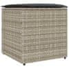 Škatla za blazine Svetlo siva 50 x 50 x 50 cm poli ratan
