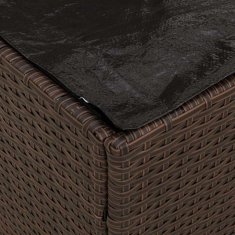 Vidaxl Škatla za blazine Rjava 50 x 50 x 50 cm poli ratan