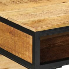 Vidaxl Pisalna miza s polico Rjava 80 x 50 x 75 cm trden mangov les