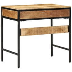 Vidaxl Pisalna miza s polico Rjava 80 x 50 x 75 cm trden mangov les