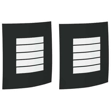 Vidaxl Zunanje stenske svetilke 2 pcs Črna 23.5 x 10.5 x 26 cm