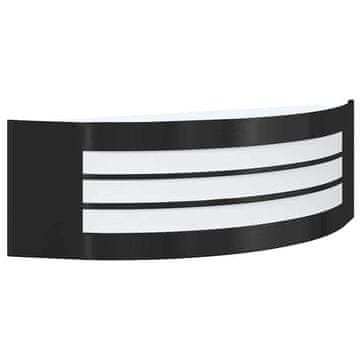 Vidaxl Zunanja stenska luč Črna 32 x 10 x 10 cm Nerjaveče jeklo