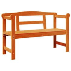 Vidaxl Zunanja klop Rjava 119 x 44 x 76 cm Masivno borovo les