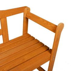 Vidaxl Zunanja klop Rjava 119 x 44 x 76 cm Masivno borovo les