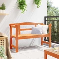 Vidaxl Zunanja klop Rjava 119 x 44 x 76 cm Masivno borovo les