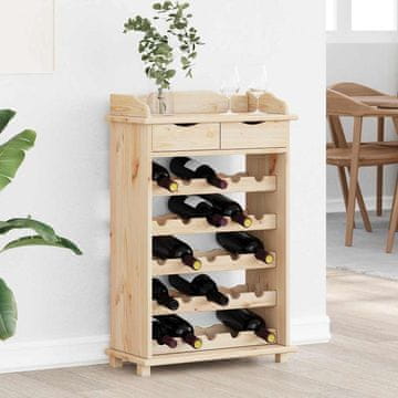 Vidaxl Leseni regal za vino 90x60x30 cm iz borovega lesa