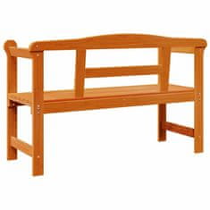 Vidaxl Zunanja klop Rjava 119 x 44 x 76 cm Masivno borovo les
