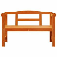 Vidaxl Zunanja klop Rjava 119 x 44 x 76 cm Masivno borovo les