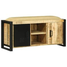 Vidaxl Klopna omarica Rjava 100 x 35 x 50 cm Trden mangov les