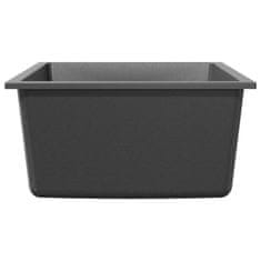 Vidaxl Kuhinjska umivalnica Siva 38 x 44 x 20 cm Granit