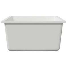 Vidaxl Kuhinjska umivalnica Bela 38 x 44 x 20 cm Granit