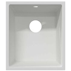 Vidaxl Kuhinjska umivalnica Bela 38 x 44 x 20 cm Granit