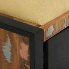 Vidaxl Klopna omarica večbarvno 100 x 35 x 50 cm Trden predelan les