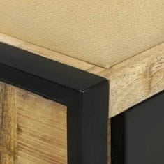 Vidaxl Klopna omarica Rjava 100 x 35 x 50 cm Trden mangov les