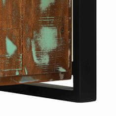 Vidaxl Klopna omarica večbarvno 100 x 35 x 50 cm Trden predelan les