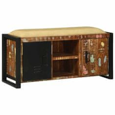 Vidaxl Klopna omarica večbarvno 100 x 35 x 50 cm Trden predelan les