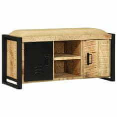 Vidaxl Klopna omarica Rjava 100 x 35 x 50 cm Trden mangov les