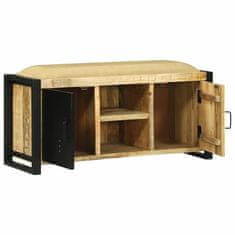 Vidaxl Klopna omarica Rjava 100 x 35 x 50 cm Trden mangov les