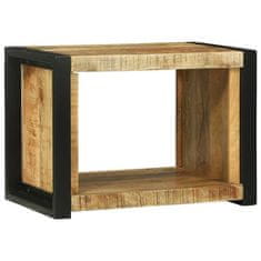 Vidaxl Stenski kubus s polico Rjava 55 x 35 x 40 cm Trden mangov les