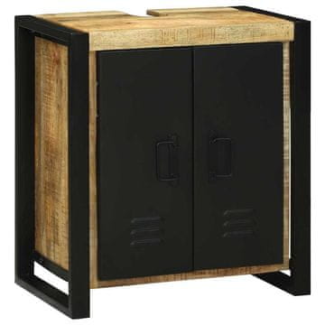 Vidaxl Omarica za umivalnik Rjava 55 x 35 x 60 cm Masiven les manga