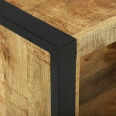 Vidaxl Stenski kubus s polico Rjava 55 x 35 x 40 cm Trden mangov les