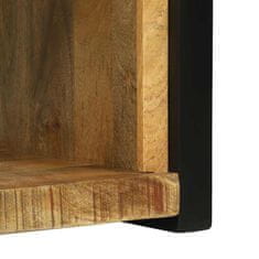 Vidaxl Stenski kubus s polico Rjava 55 x 35 x 40 cm Trden mangov les