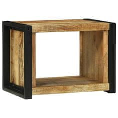 Vidaxl Stenski kubus s polico Rjava 55 x 35 x 40 cm Trden mangov les