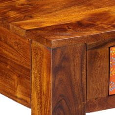 Vidaxl Miza s predalom Rjava 100 x 50 x 75 cm Trden akacijev les