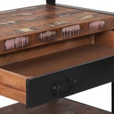 Vidaxl Kuhinjska polica Večbarvno in črno 80 x 40 x 160 cm