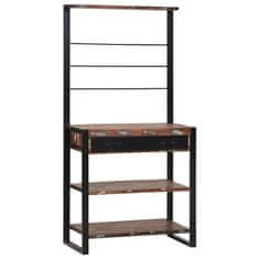 Vidaxl Kuhinjska polica Večbarvno in črno 80 x 40 x 160 cm