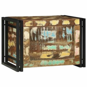 Vidaxl Shranjevalna škatla Rjava in črna 60 x 40 x 41 cm Predelan les